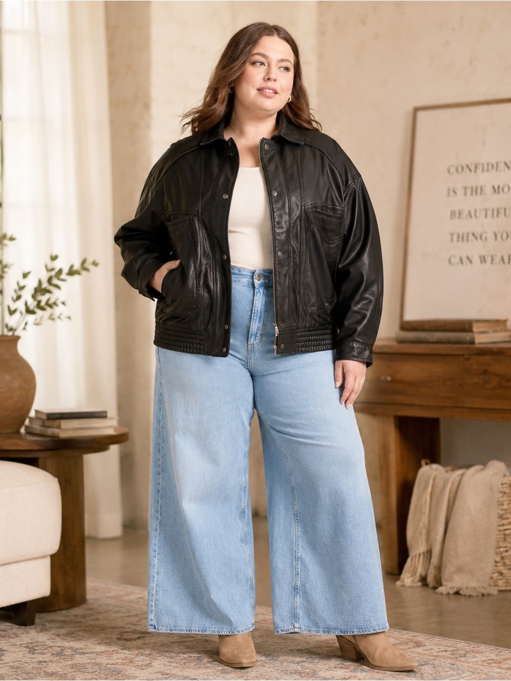 Universal Thread Black Faux Leather Bomber XXL NWT Target